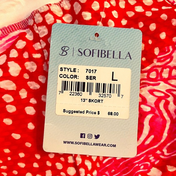 Sofibella Air Flow 13 Inch Tennis Skort Serendipity L NWT - Picture 7 of 9